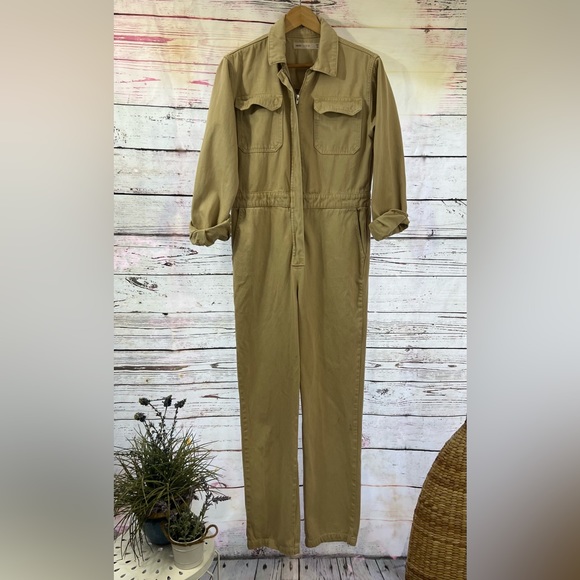 ASOS Design Tall Denim Boilersuit in Stone Size 6 - Picture 3 of 12